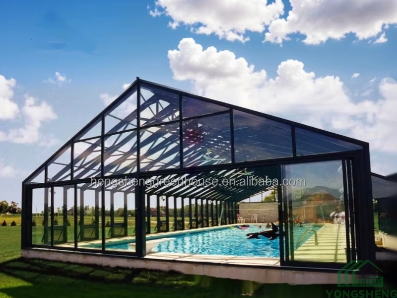 steel and glass garden greenhouse with swimming pool,glass greenhouse,greenhouse conservatory,steel and glass garden greenhouse with swimming pool